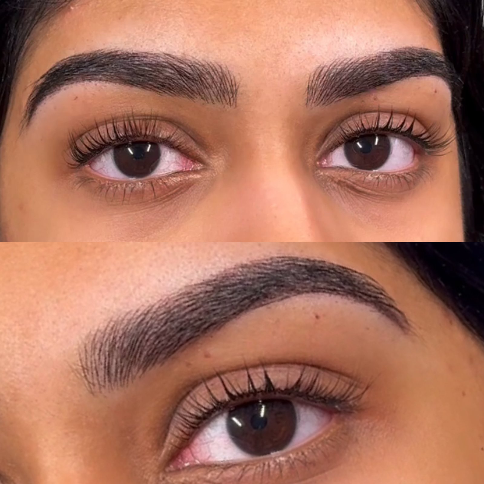 Ombre brows on deep complexion by PhiBrows artist Kittaya Nelson in Houston