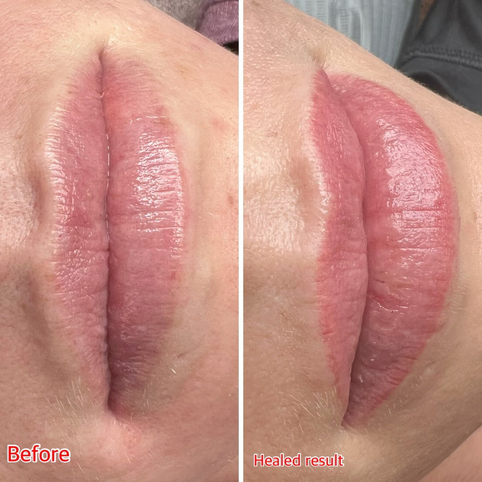 Lip blush healed result natural nude pink tone